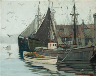 SIDNEY WIGGINS (1881-1940) OIL ON CANVAS - Sidney Miller Wiggins