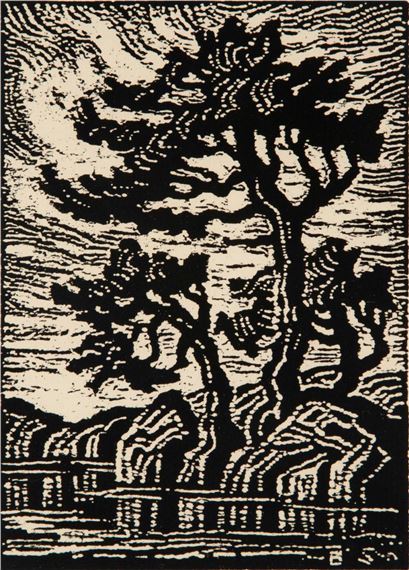 BIRGER SANDZEN (1871-1954) PENCIL SIGNED NAIL by Birger Sandzén, 1928