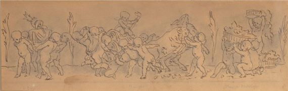 Procession of putti - Théophile-Evariste Fragonard