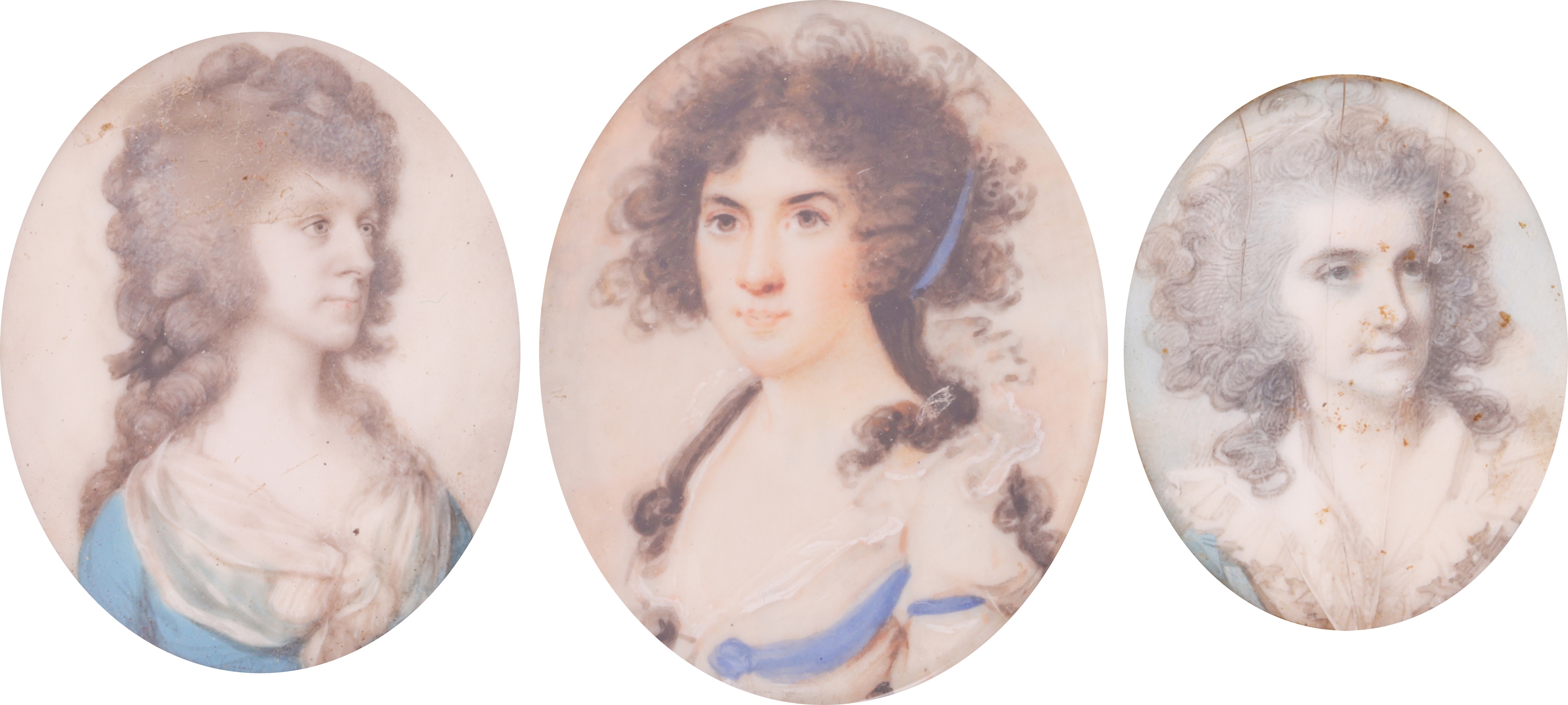 George Engleheart | Portrait of a lady in blue and white | MutualArt