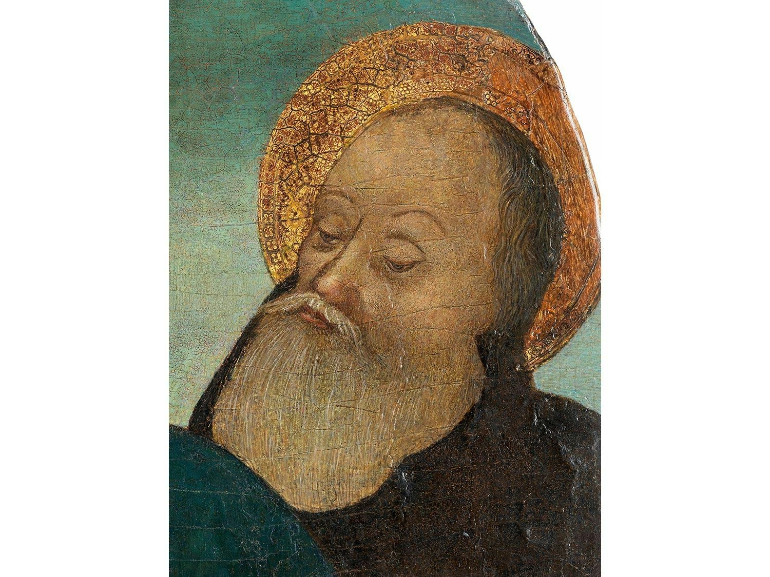 Artwork by Guidoccio di Giovanni Cozzarelli, DIE HEILIGE FAMILIE MIT EINEM ENGEL, Made of oil on wood