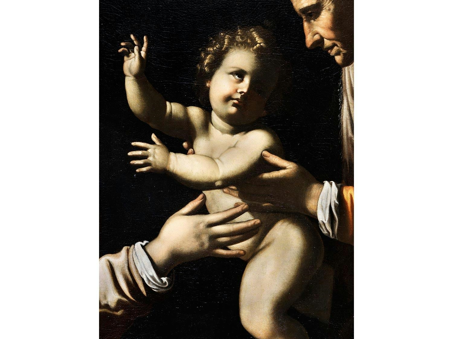 Artwork by Antiveduto Grammatica, HEILIGE FAMILIE MIT DER HEILIGEN ANNA, Made of oil on canvas