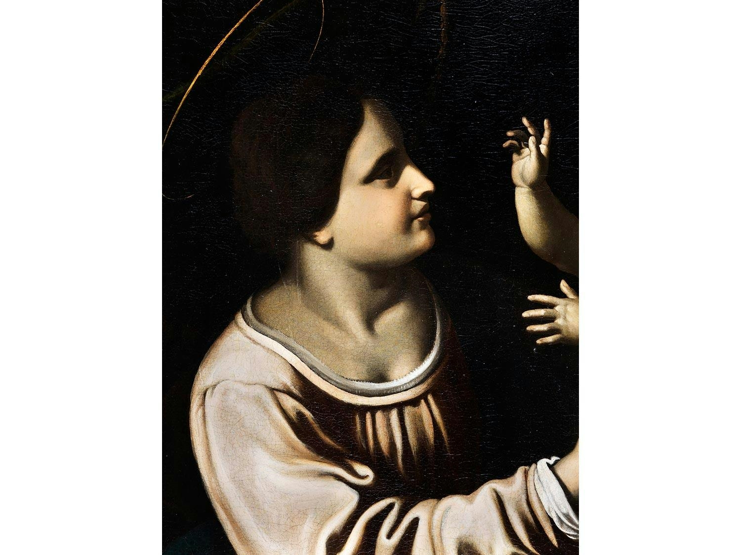 Artwork by Antiveduto Grammatica, HEILIGE FAMILIE MIT DER HEILIGEN ANNA, Made of oil on canvas