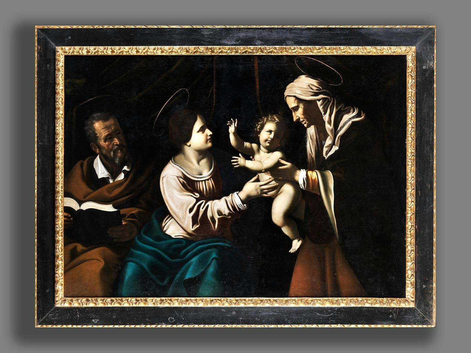 Artwork by Antiveduto Grammatica, HEILIGE FAMILIE MIT DER HEILIGEN ANNA, Made of oil on canvas