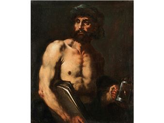 DIOGENES MIT LATERNE - Salvator Rosa