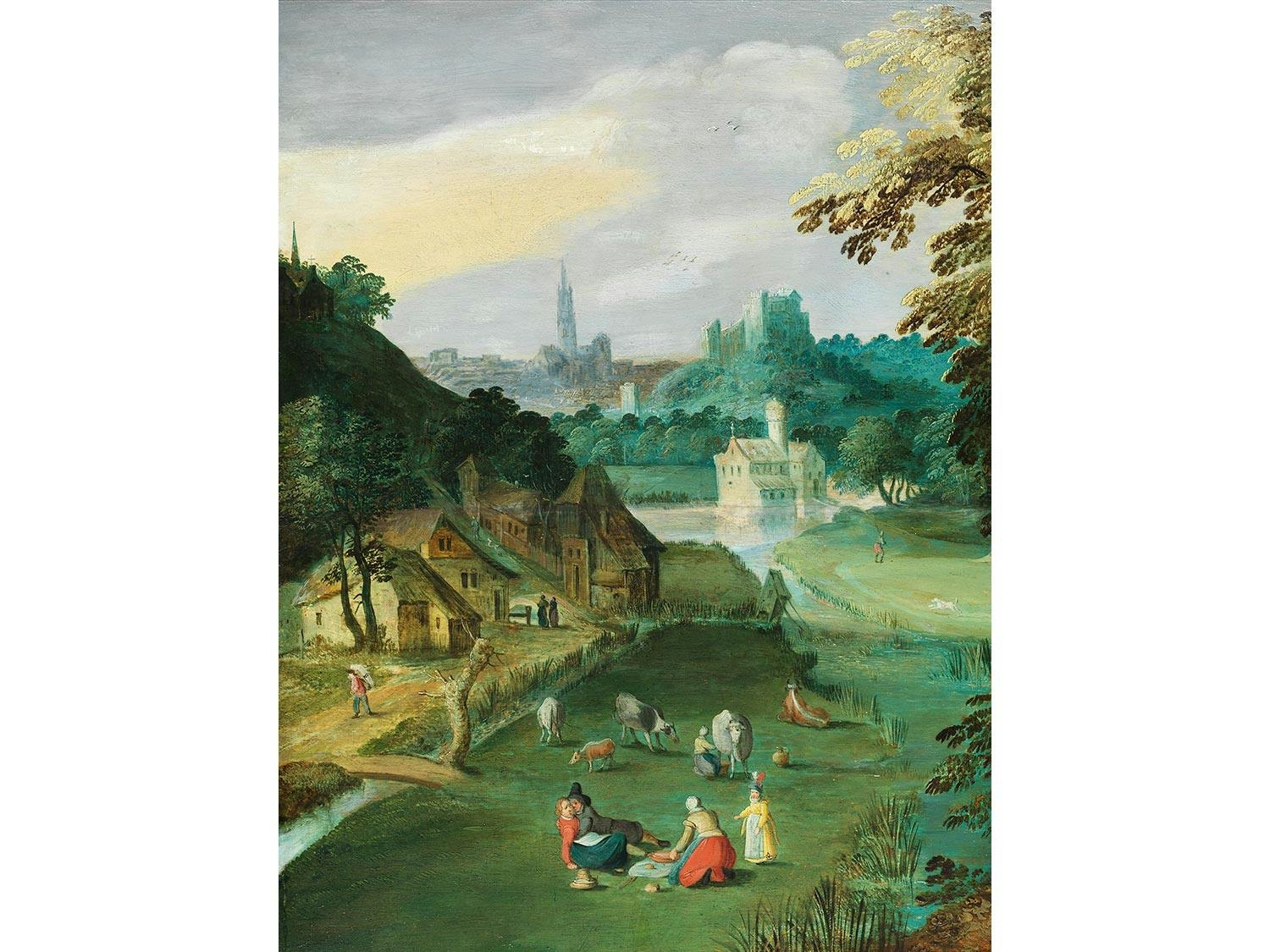 Artwork by Tobias Verhaecht, DIE FREUDEN DES LANDES, Made of oil on wood