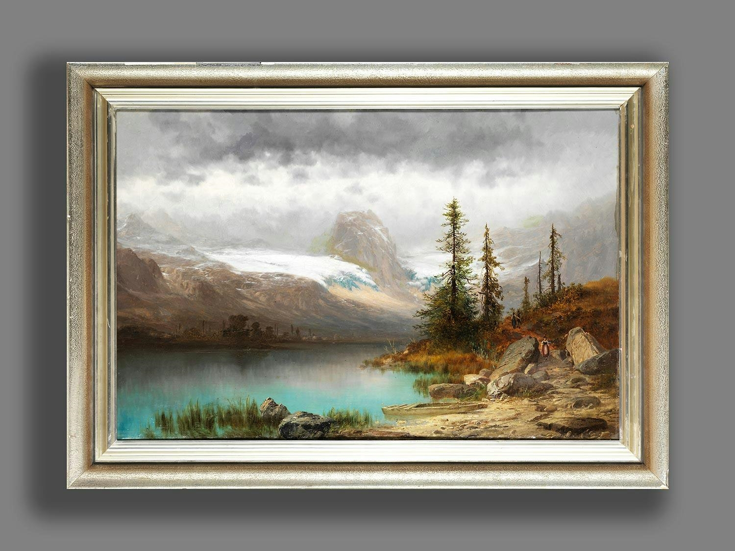 Artwork by Adalbert Wex, DIE WANDERUNG AM SEE, Made of oil on canvas