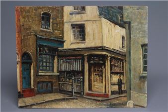 JOHN VICAT COLE (1903-1975) Binelli Shop, Brighton, signed lower right, oil on board, 14" x 18 - John Vicat Cole