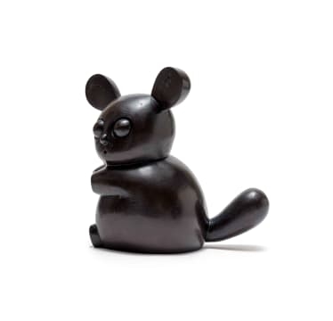 Artwork by Brett Murray, In the Headlights, Made of bronze with a dark brown patina