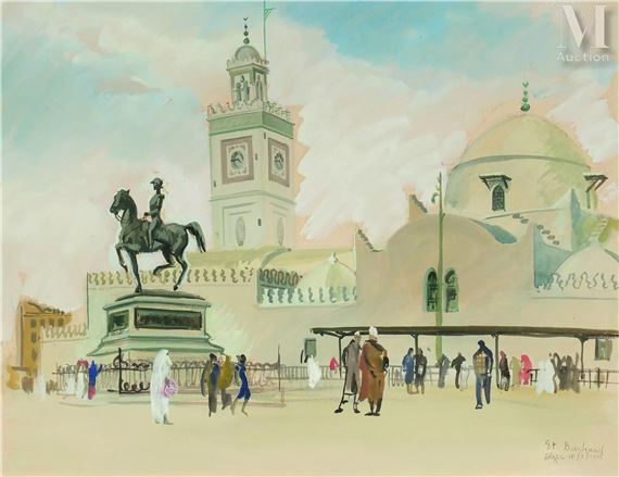 Alger, Place du Gouvernement, 1933 - Jean Bouchaud