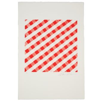 Untitled, 2017 (Red Check - Michelle Grabner