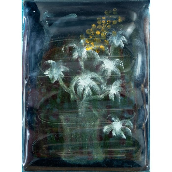 Artwork by Corrado Levi, Homenaje a Bacon, Made of Óleo sobre lienzo en cápsula de metacrilato