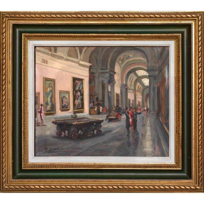 Artwork by Ramón Estalella, Galería central del Museo del Prado, Made of oil on canvas