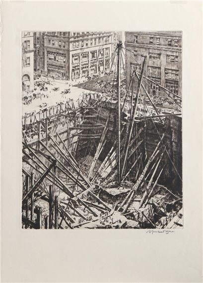 Muirhead Bone | MANHATTAN EXCAVATION | MutualArt