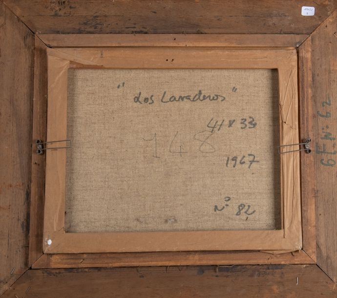 Artwork by José Herrera, Los Lavaderos, Made of oil on canvas