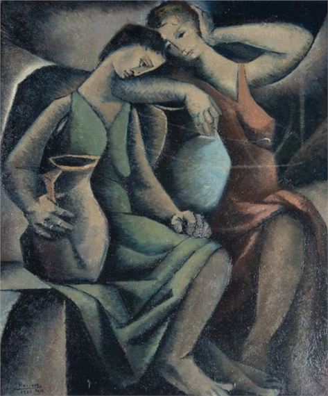 Mujeres y cantaros by José Herrera, 1967