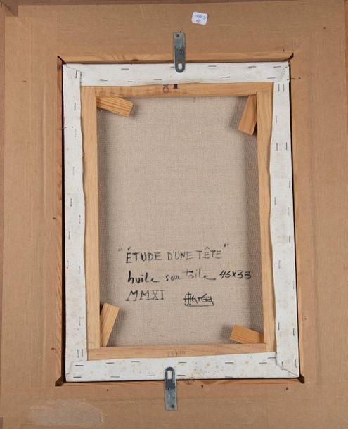 Artwork by José Herrera, Etude d'une tête, Made of oil on canvas