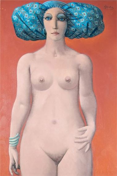 Jeune femme nue à la coiffe by José Herrera, 2007