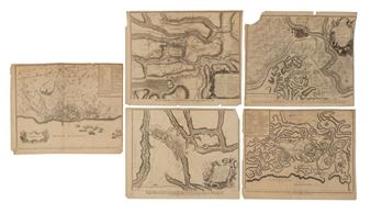 Five War of the Spanish Succession Battle Maps - James Basire