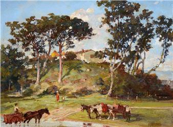 Paesaggio con figure - Guido Somelli