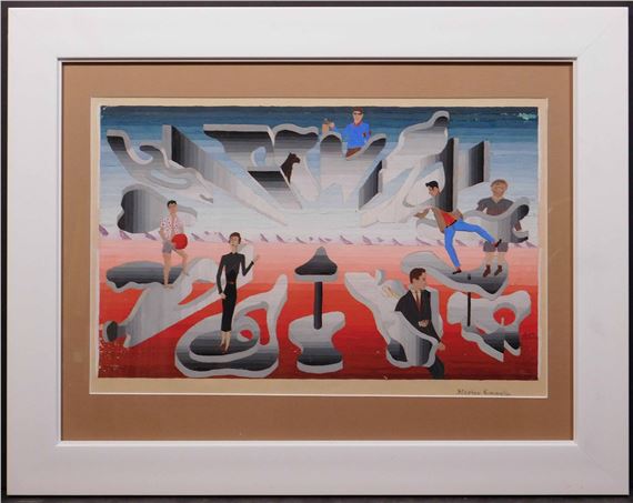 Surreal Landscape with Figures - Stephen Caravello
