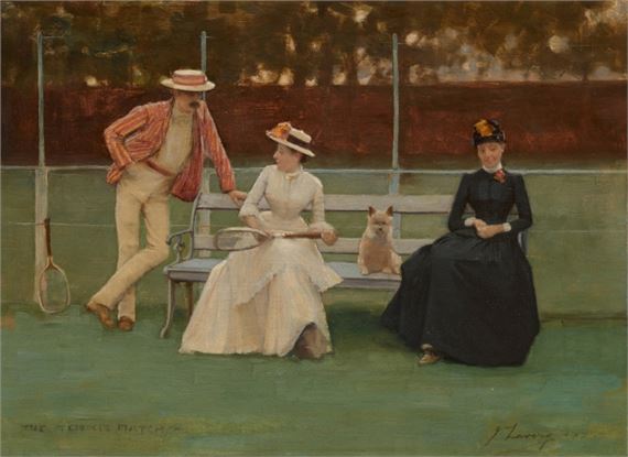 The Tennis Match by John Lavery, Executed in 1885
