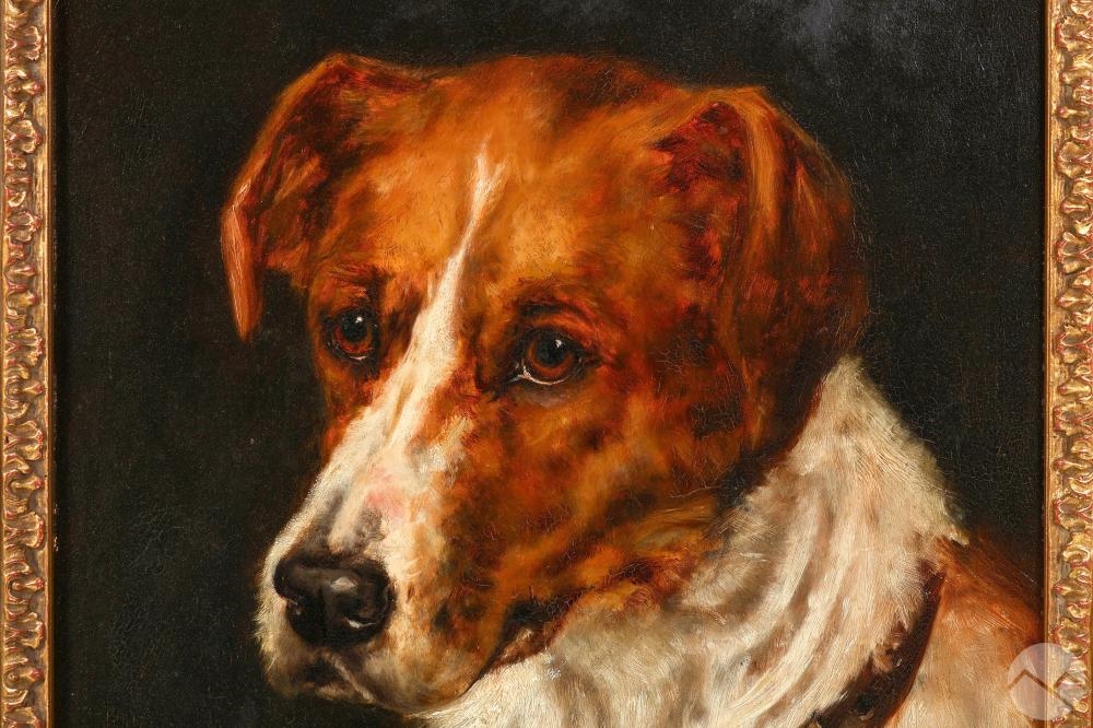 Artwork by Margaret Talbert Hicks, Dog Portrait, Made of Oil painting on board