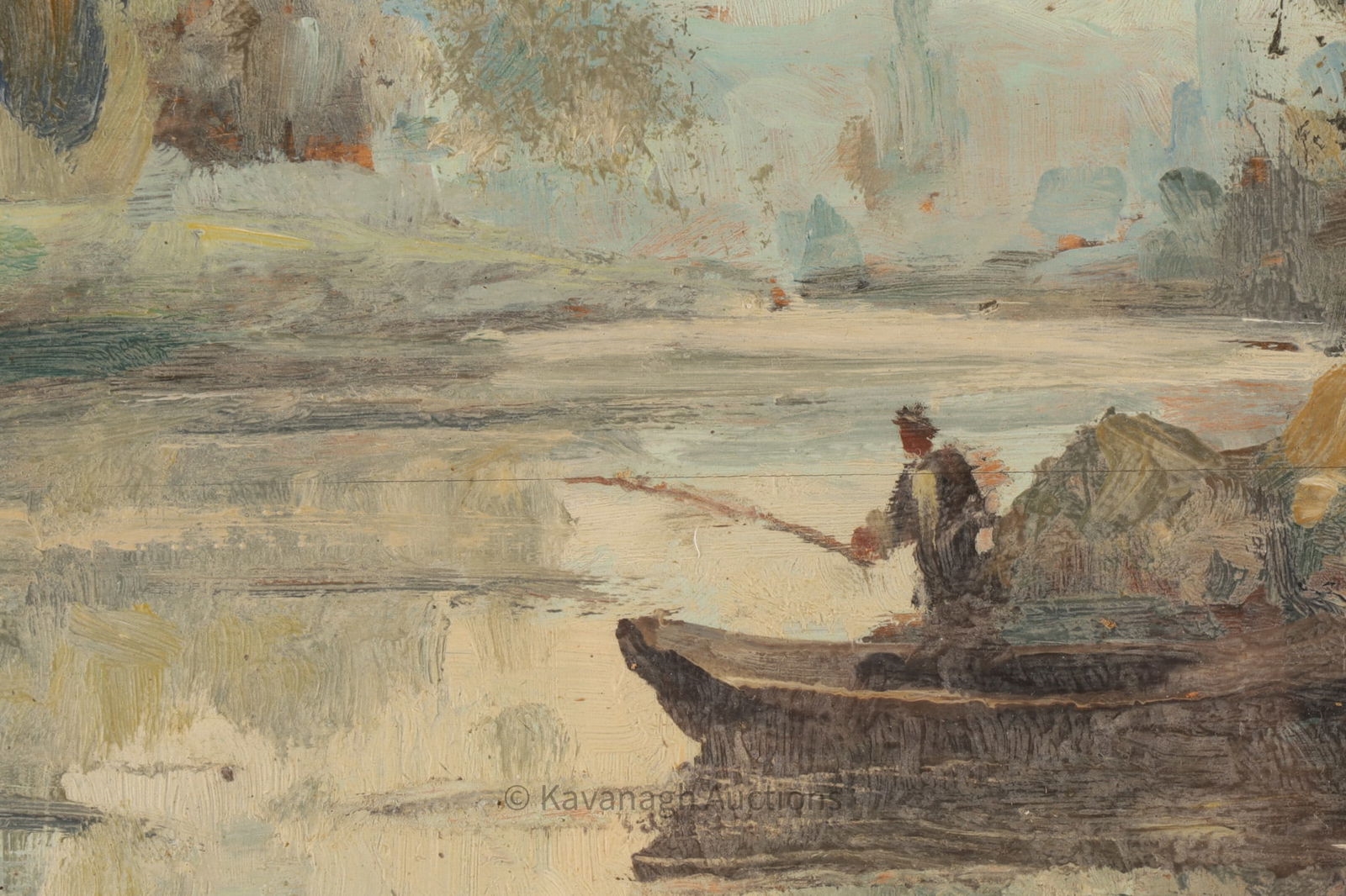 Ferruccio Rontini | Ferruccio Rontini (1893-1964) River Fishing Scene ...