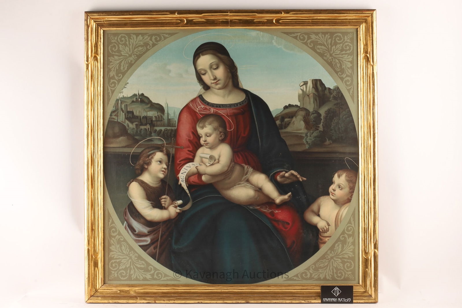 Raffaello Sanzio | Antique Coloured Print Raphael Terranova Madonna ...