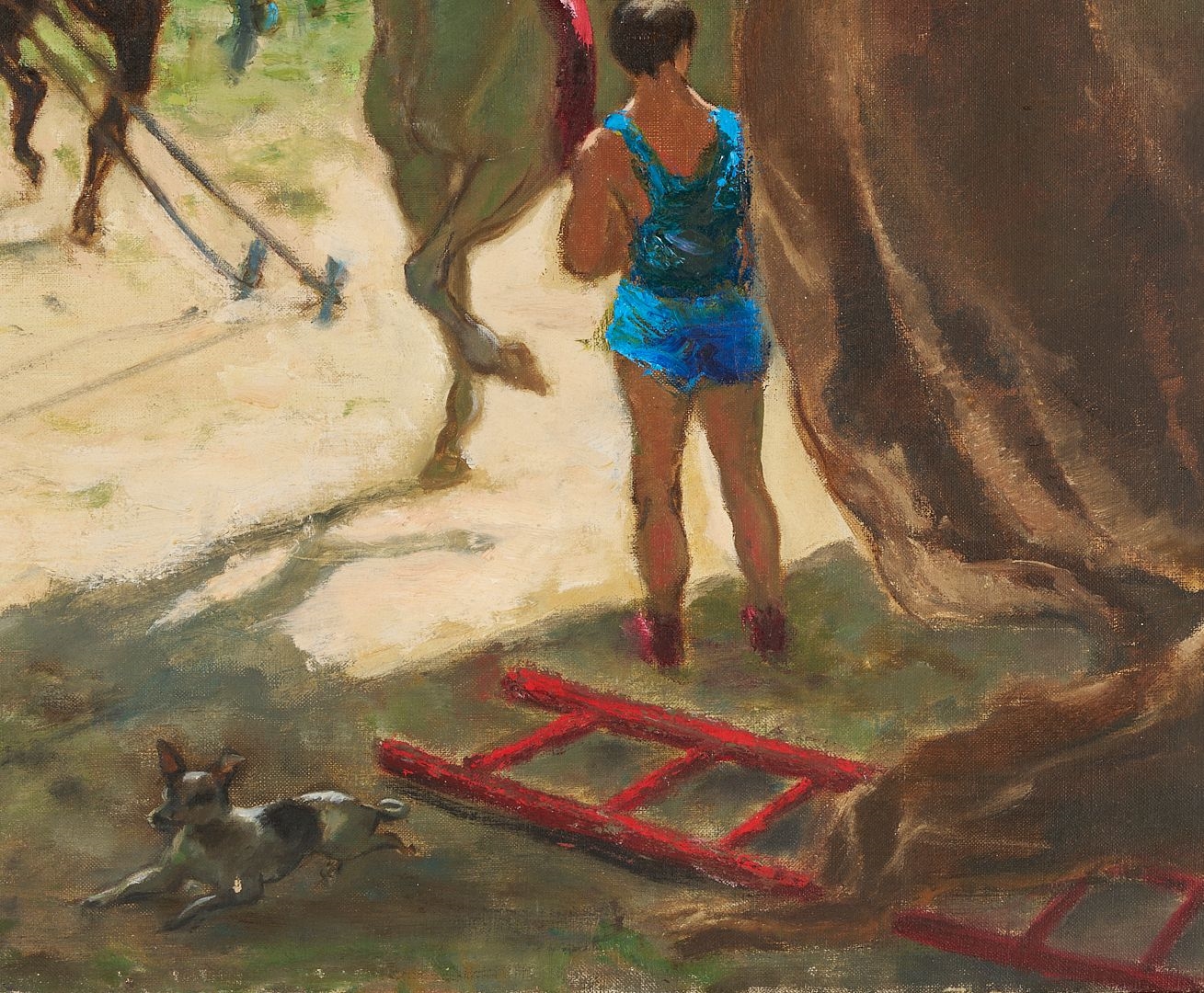 Artwork by Margaret E. Sturgis, Margaret Sturgis O/C Circus Painting, Sarasota, Florida, Made of oil on canvas