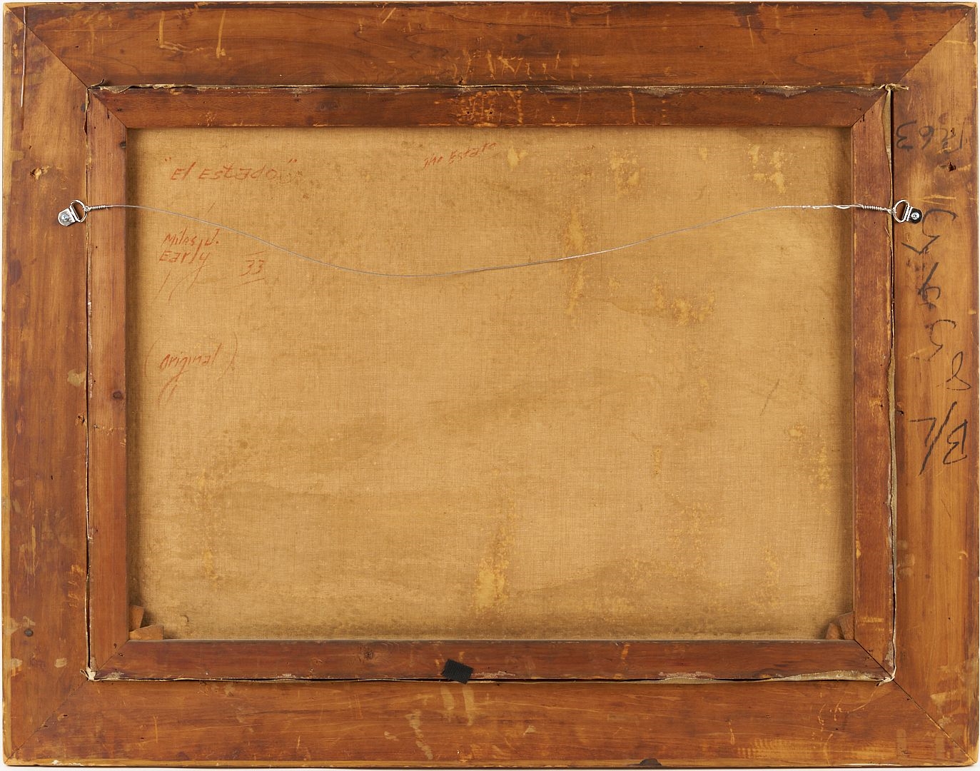 Artwork by Miles Jefferson Early, Miles Early O/C Texas Landscape Painting, El Estado, Made of carved giltwood