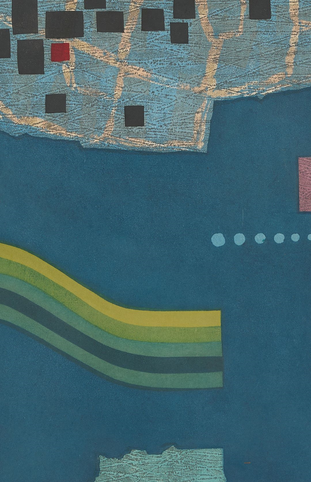 Artwork by Fumio Fujita, 2 Fumio Fujita Abstract Woodblock Prints, Made of color woodblock