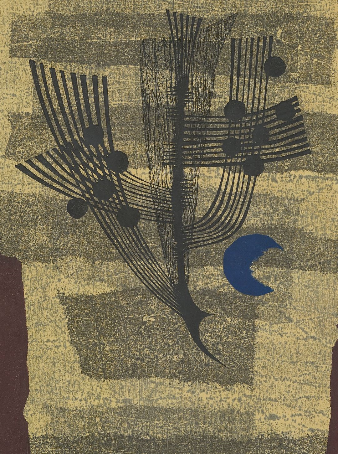 Artwork by Fumio Fujita, 2 Fumio Fujita Abstract Woodblock Prints, Made of color woodblock