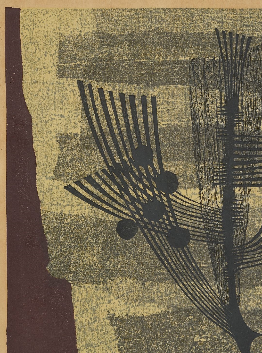 Artwork by Fumio Fujita, 2 Fumio Fujita Abstract Woodblock Prints, Made of color woodblock