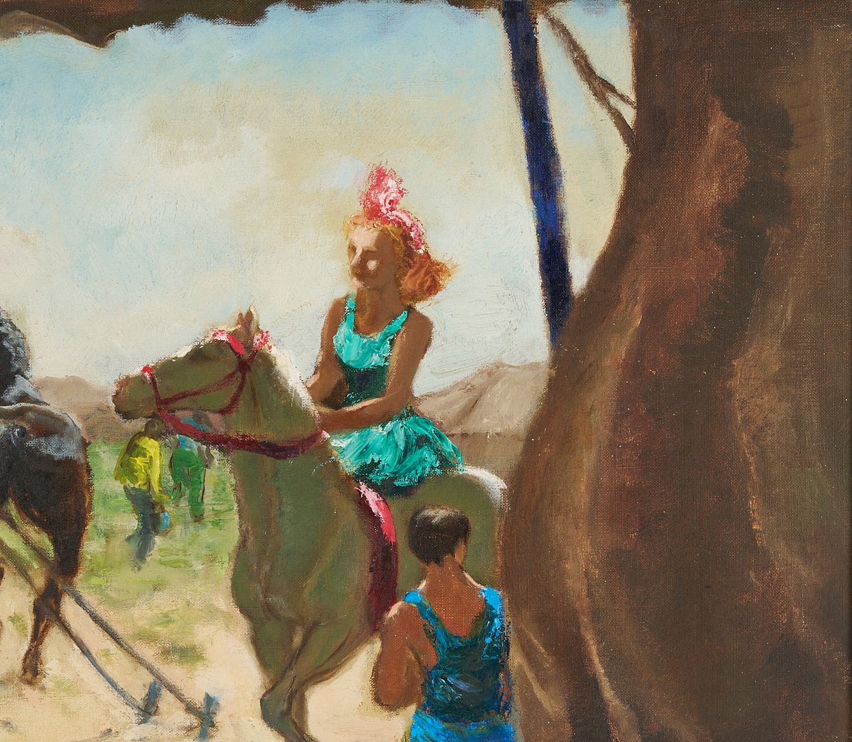 Artwork by Margaret E. Sturgis, Margaret Sturgis O/C Circus Painting, Sarasota, Florida, Made of oil on canvas