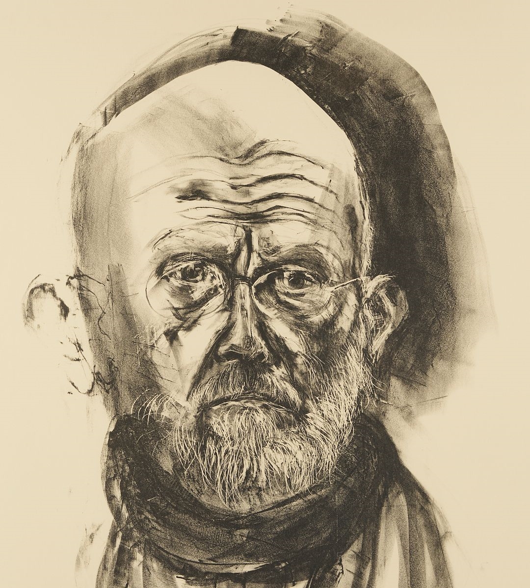 Jim Dine | Large Jim Dine Self-Portrait Lithograph, Dine in Black ...