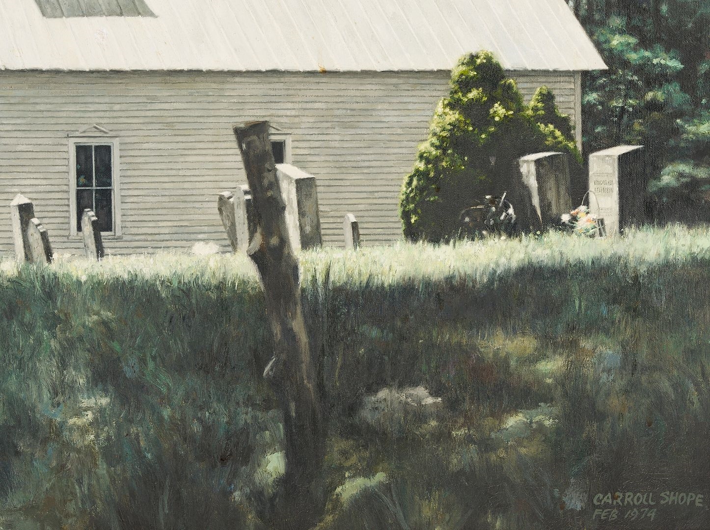 Artwork by Carroll Shope, Carroll Shope East TN O/C Painting, Cades Cove, Made of oil on canvas painting