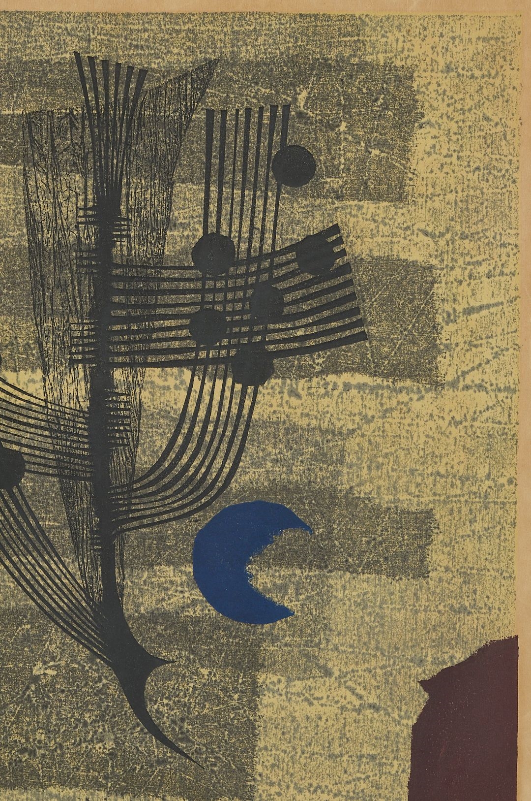 Artwork by Fumio Fujita, 2 Fumio Fujita Abstract Woodblock Prints, Made of color woodblock