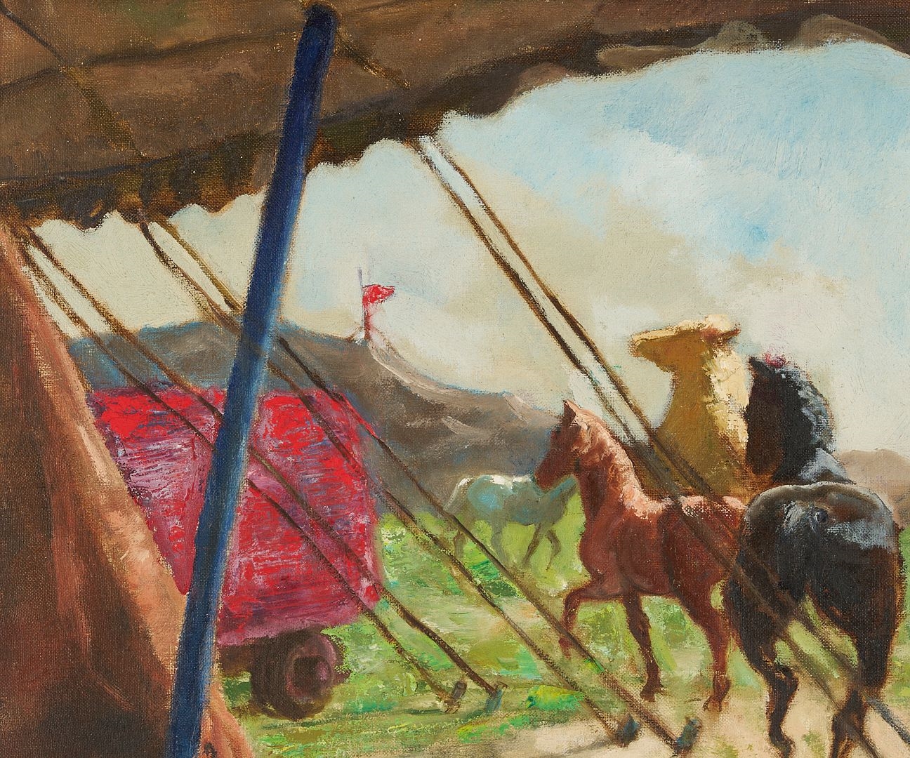 Artwork by Margaret E. Sturgis, Margaret Sturgis O/C Circus Painting, Sarasota, Florida, Made of oil on canvas