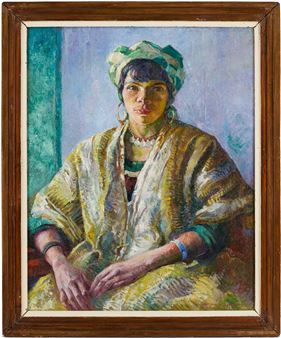 Meyer Wolfe O/C Painting, Tunisian Bride, Exhibited - Meyer Wolfe