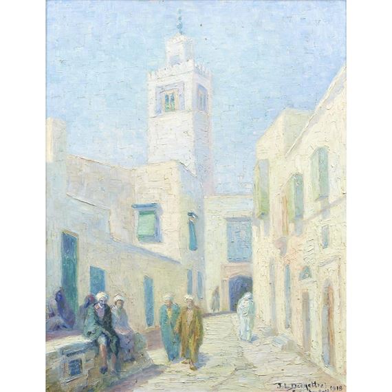 RUE ANIMÉE À SIDI BOU SAÏD - Jules Louis Desmettre