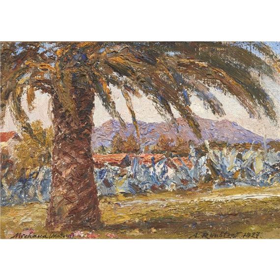 PALMIER ET AGAVES À MICHAUD (MATEUR), TUNISIE - Alexandre Roubtzoff