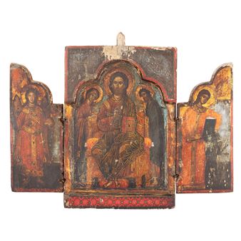 Deisis, Saint Archangel Michael and Saint Marina - Moldavian School, 17th Century
