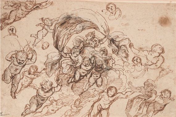 Scuola bolognese del XVII secolo Assunzione della Maddalena by Bolognese School, 17th Century