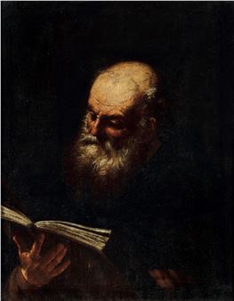 Scuola napoletana del XVII secolo Figura di filosofo - Neapolitan School, 17th Century