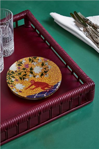 Vassoio in giunco e midollino Bonacina 1889 - Mario Bonacina