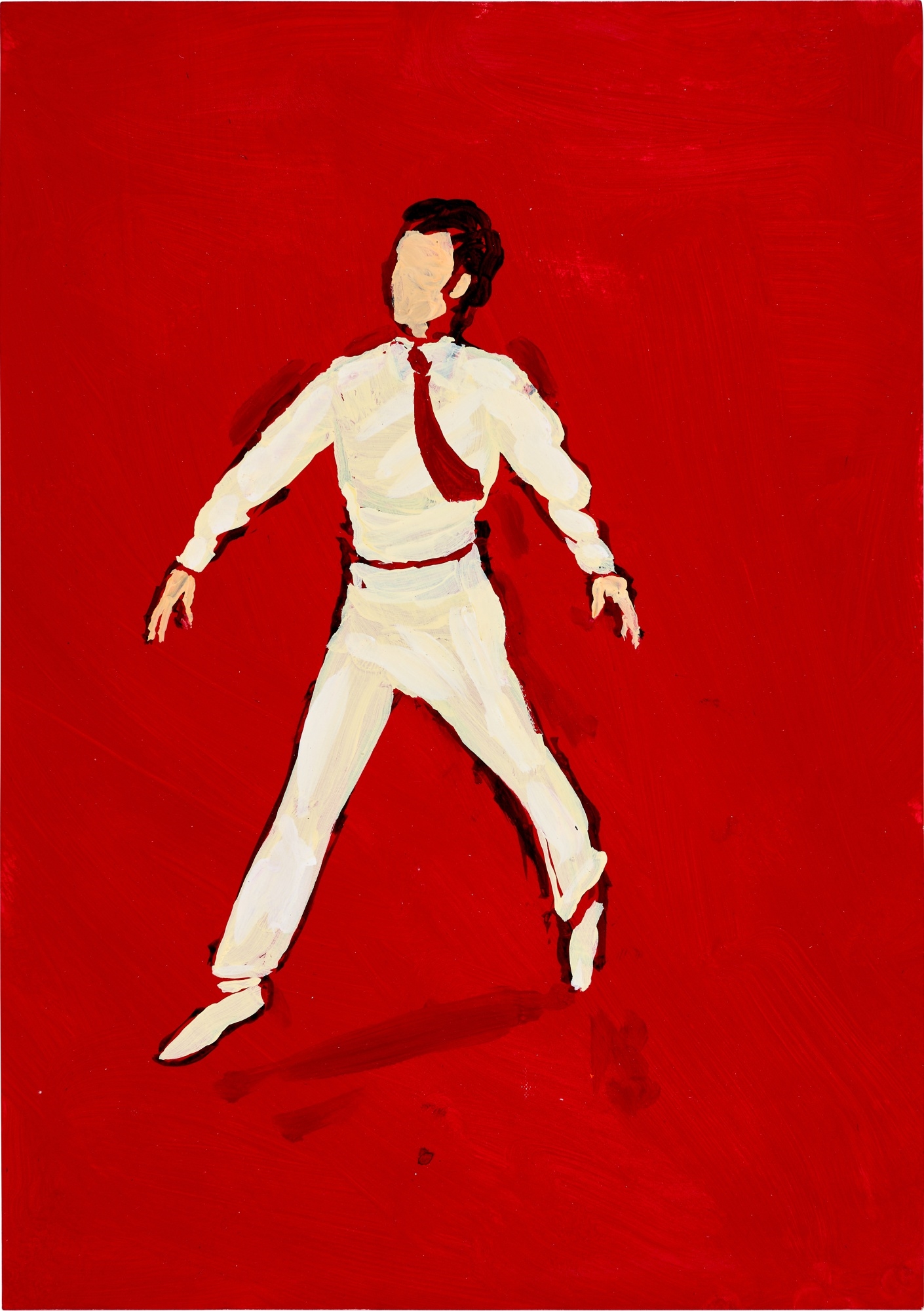 Artwork by Patrick Caulfield, Party Games (Men in Suits), Made of acrylic on paper