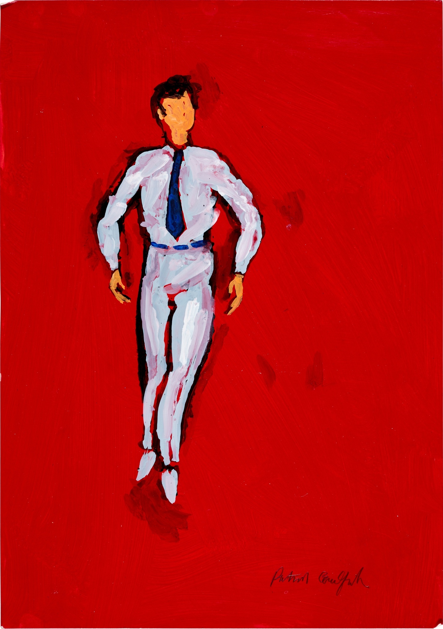 Artwork by Patrick Caulfield, Party Games (Men in Suits), Made of acrylic on paper