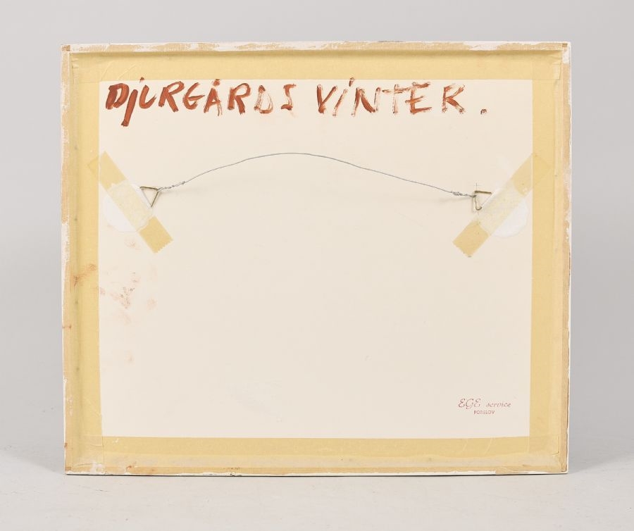 Artwork by Sara Aminoff, Djurgårdsvinter, Made of oil on panel