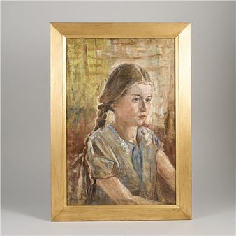 Flicka i blå klänning - Anna Wengberg